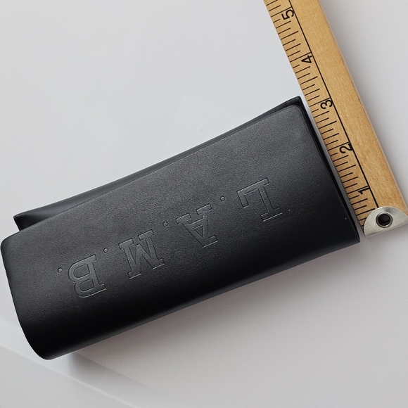L.A.M.B. Black Leather Sunglasses Case Gwen Stefani Logo Designer Eyewear Holder main image 10